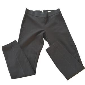 J.CREW Pixie‎ Black Ponte Legging Pencil Pants Back Zipper Wms SZ 2R Preppy
